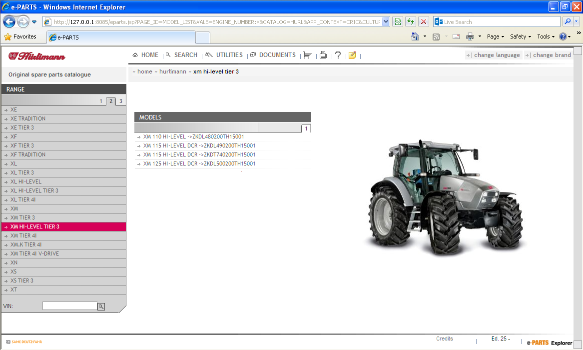 Deutz-Fahr Hurlimann Lamborghini Same SDF 2016 Parts & Service Info (EPC)- ALL BRANDS Included ! Full Online Installation Service Included !