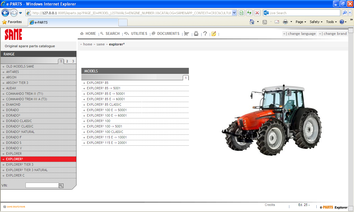 Deutz-Fahr Hurlimann Lamborghini Same SDF 2016 Parts & Service Info (EPC)- ALL BRANDS Included ! Full Online Installation Service Included !