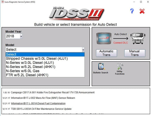 Isuzu IDSS II Diagnostic Service System - Full diagnostics Software Latest 2018 - Online Installation Service !