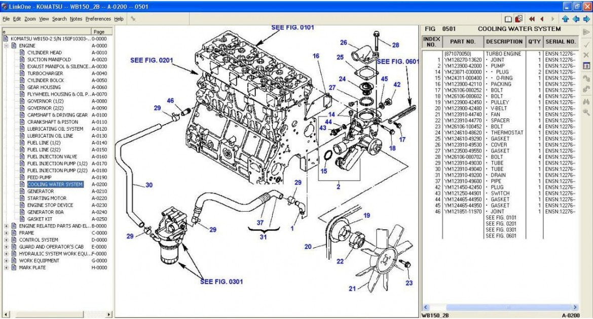 Komatsu LinkOne Parts Catalog EPC - JAPAN Parts Manual Software All Models & Serials Up To 2019