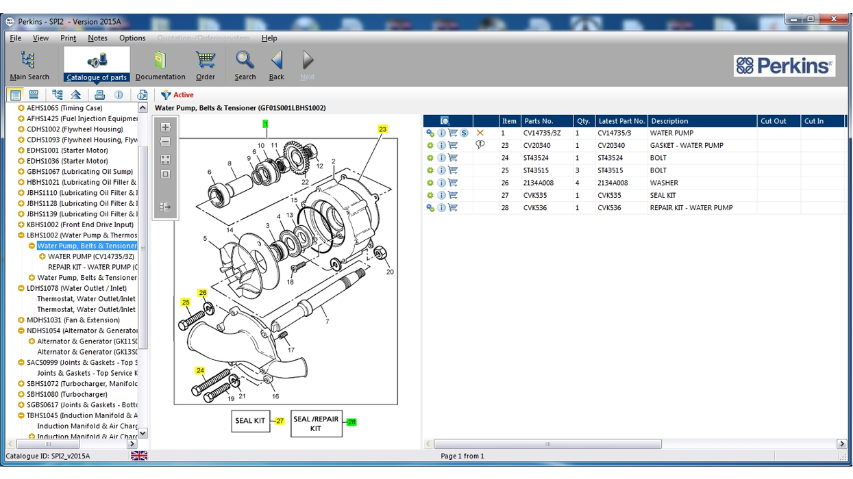 SPI2 V2015A Full Parts Catalog (EPC) & Service Information Software For Perkinss- Latest Version !