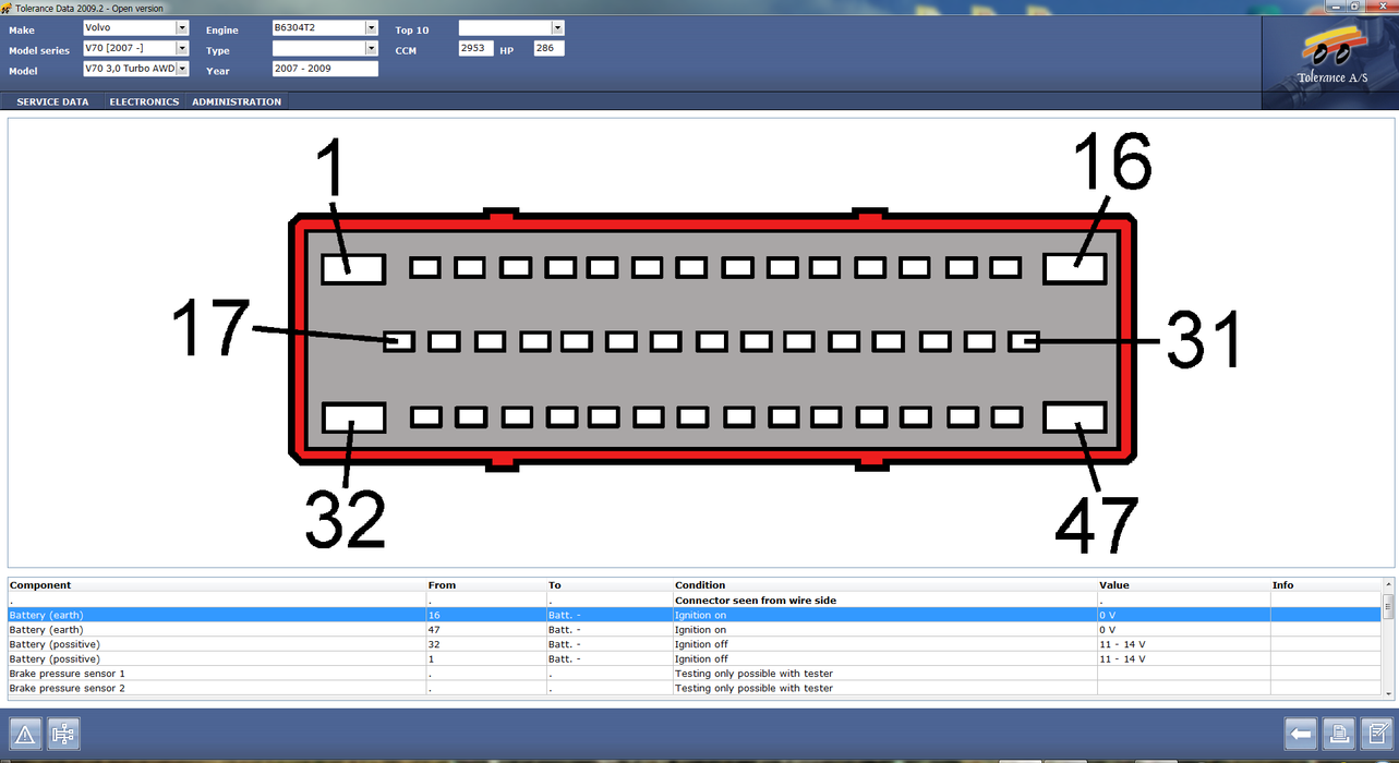 Tolerance Data 2009 Software - Repair Data and Wiring Diagrams - Latest Version Up To 4 Pc's