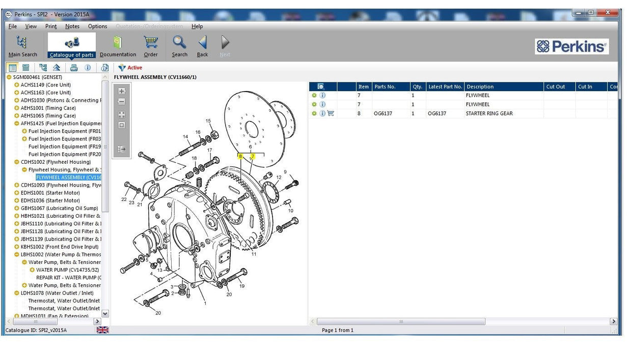 SPI2 V2015A Full Parts Catalog (EPC) & Service Information Software For Perkinss- Latest Version !