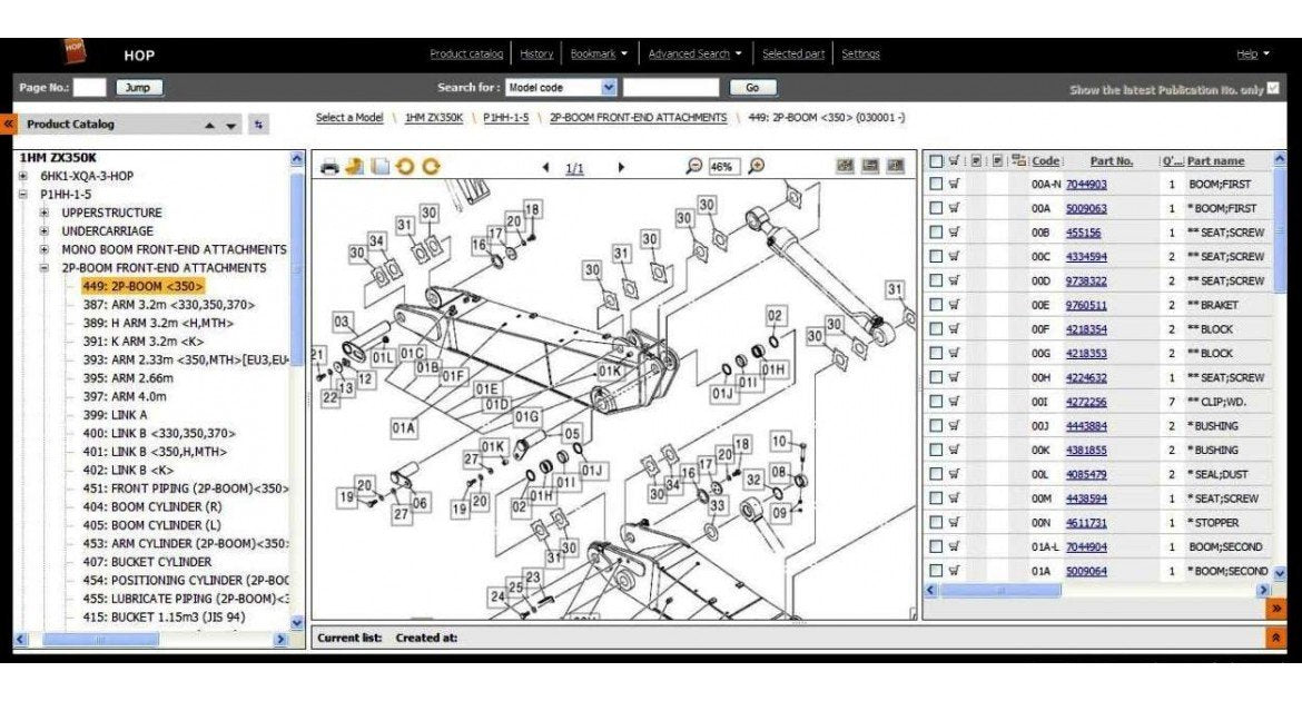 Hitachi HOP EPC 2013 - Spare Parts Catalog For All Hitachi Equipment - All Models Covered Up To 2013