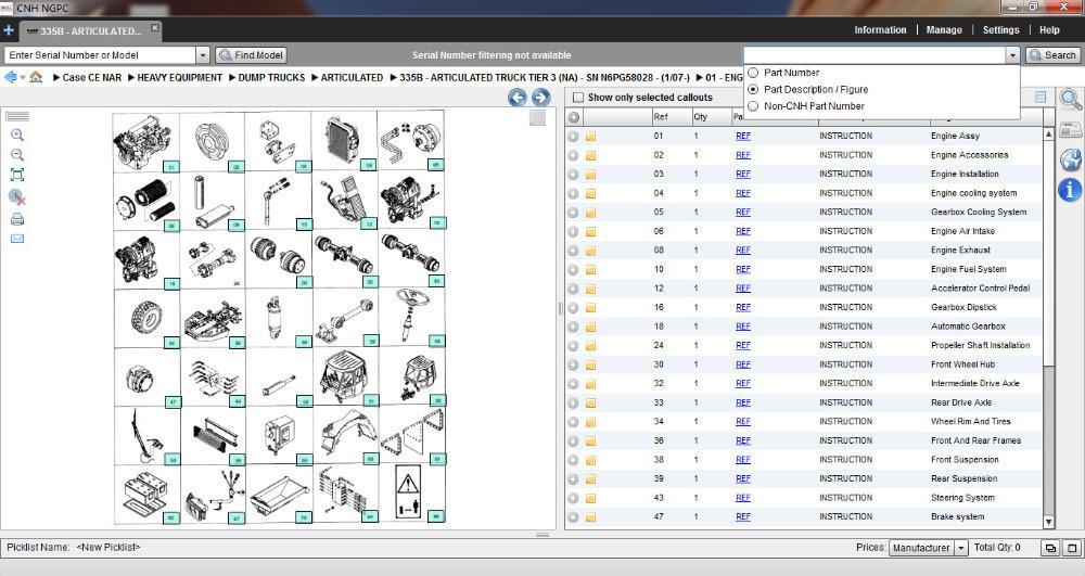 Case Next Generation CE North America 2018 EPC -All Models & Serials Up To 2018 Parts Manuals