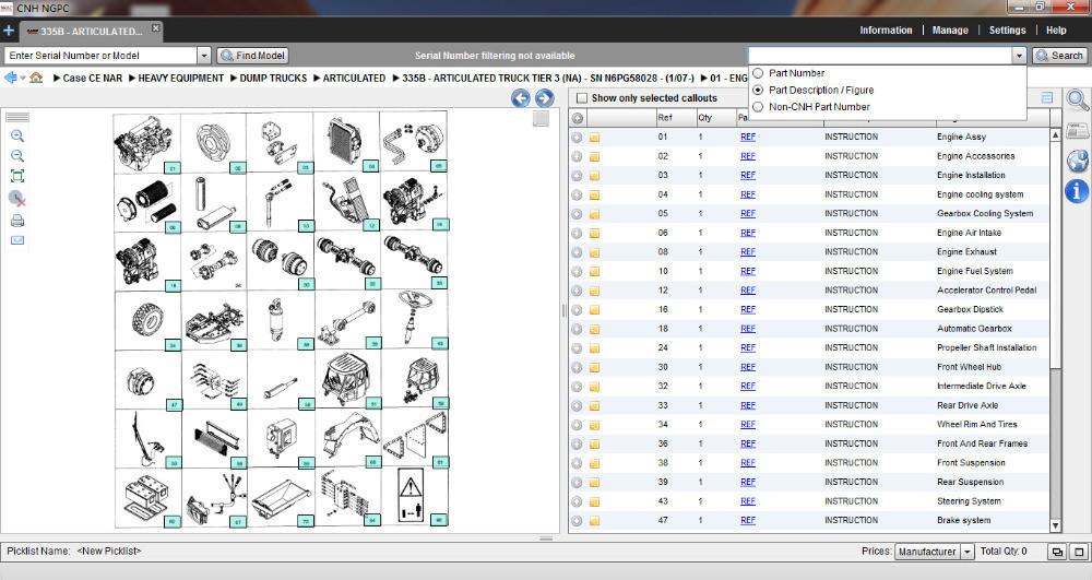 Case Next Generation CE North America 2015 EPC -All Models & Serials Up To 2015 Parts Manuals