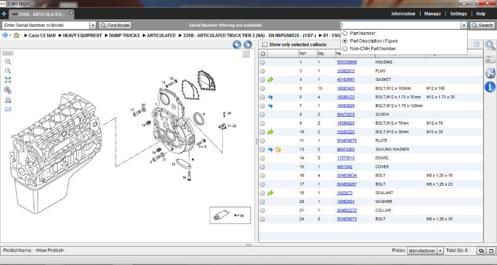 Case Next Generation CE North America 2015 EPC -All Models & Serials Up To 2015 Parts Manuals