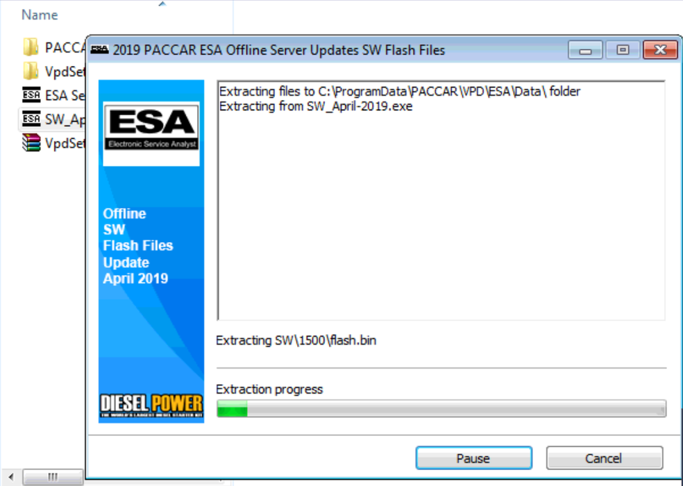 PACCAR ESA Electronic Service Analyst v5.1 NEW & Latest 2019 Version - Newest SW Flash files & Server Update And Programming Files