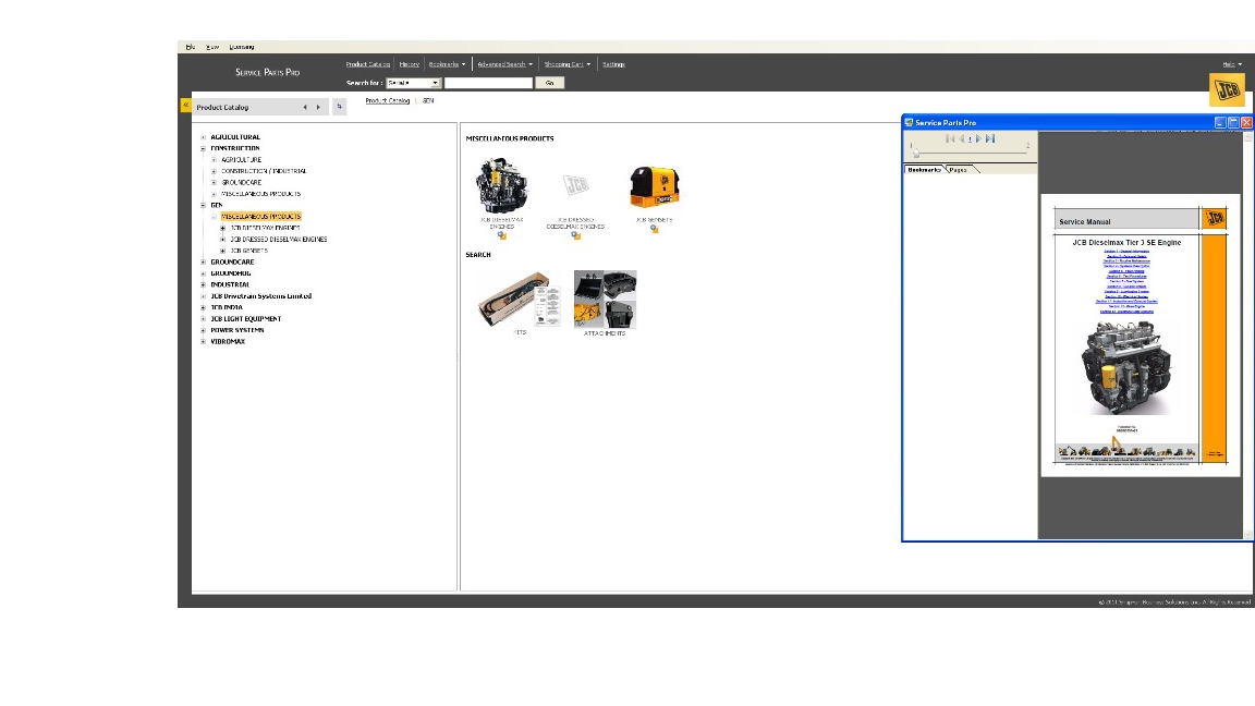 Jcb SPP 1.18.0001 + Service Manuals All Models & S\N Untill 2016 -  EPC Software DVD-2 License Included !