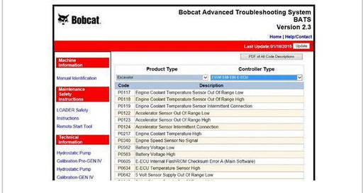 Bob cat Advanced Troubleshooting System (BATS) v2.3 (2017)- Online Installation Service Included !