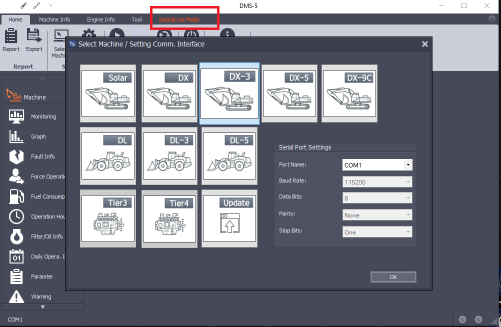 Doosan Excavator / Wheel Loader Monitoring Program DMS-5 v2.9.7 Diagnostic Tool 2022 Special Mode !