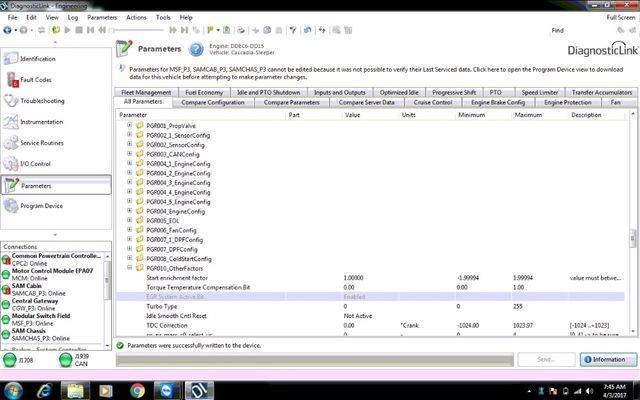 Detroit Diesel Diagnostic Link (DDDL 8.09) Professional 2019 -ALL Grayed Parameters Enabled ! ALL Level 10 !!