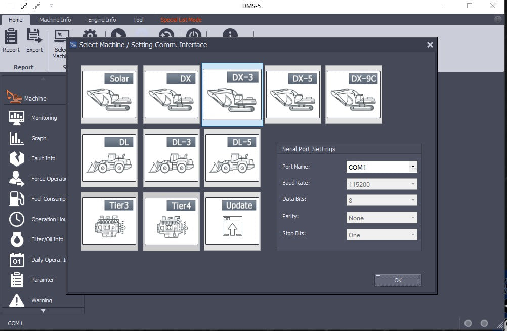 Doosan Excavator / Wheel Loader Monitoring Program DMS-5 v2.9.7 Diagnostic Tool 2022 Special Mode !