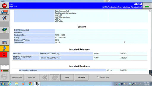 Iveco EASY v18 Diagnostics Software Truck & Bus Latest 2024 Version