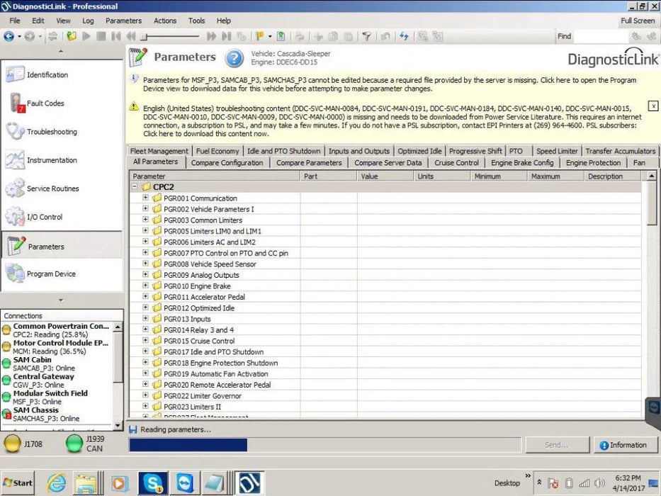 Detroit Diesel Diagnostic Link (DDDL 8.20 ) Professional 2024 -ALL Grayed Parameters Enabled ! ALL Level 10 !!