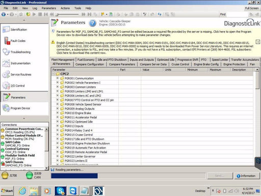 Detroit Diesel Diagnostic Link (DDDL 8.09) Professional 2019 -ALL Grayed Parameters Enabled ! ALL Level 10 !!