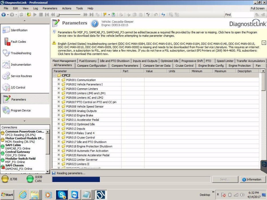 Detroit Diesel Diagnostic Link (DDDL 8.11 SP4) Professional 2020 -ALL Grayed Parameters Enabled ! ALL Level 10 !!