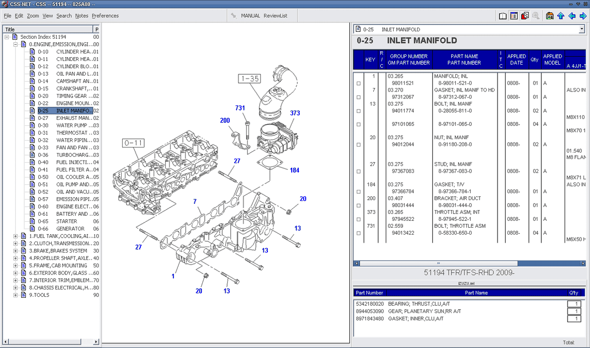 Isuzu Trucks & Industrial Engines EPC- All Models & S\N Parts Manuals Up To 2016