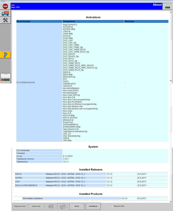 Iveco EASY v13 Diagnostics Software 2018 - Full Online Installation & Activation Service !