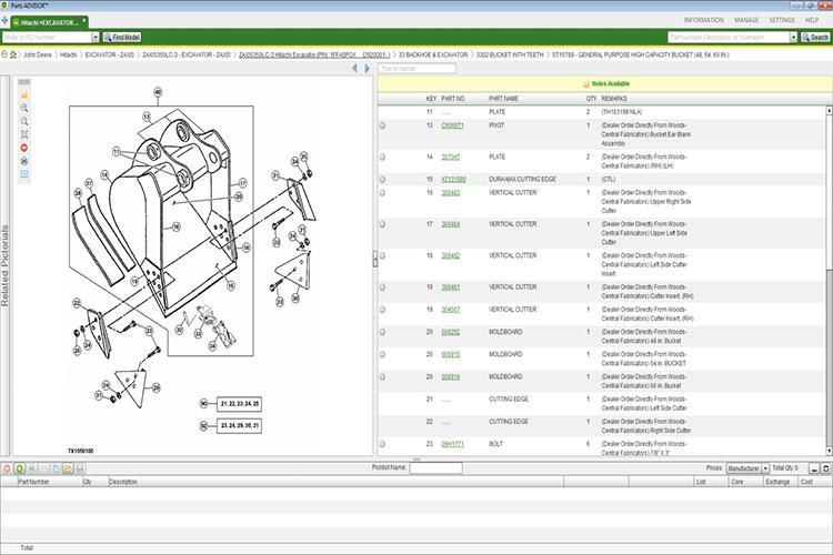 John Deer Parts Advisor 2024 EPC -John Deere & Hitachi Models (CF & AG & CCE ) Parts Manuals Software 2024