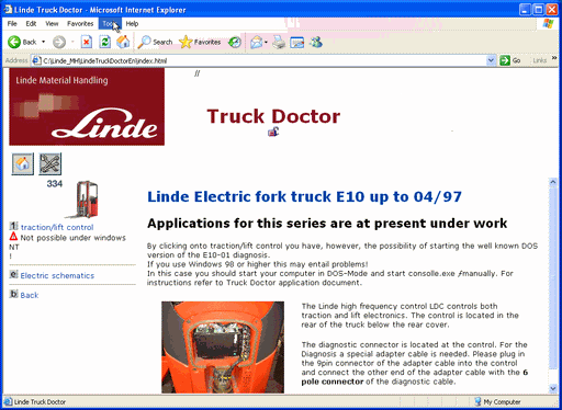 Linde Truck Doctor v2.01.05 - Forklit Diagnostic Software & Wiring Diagrams 2016