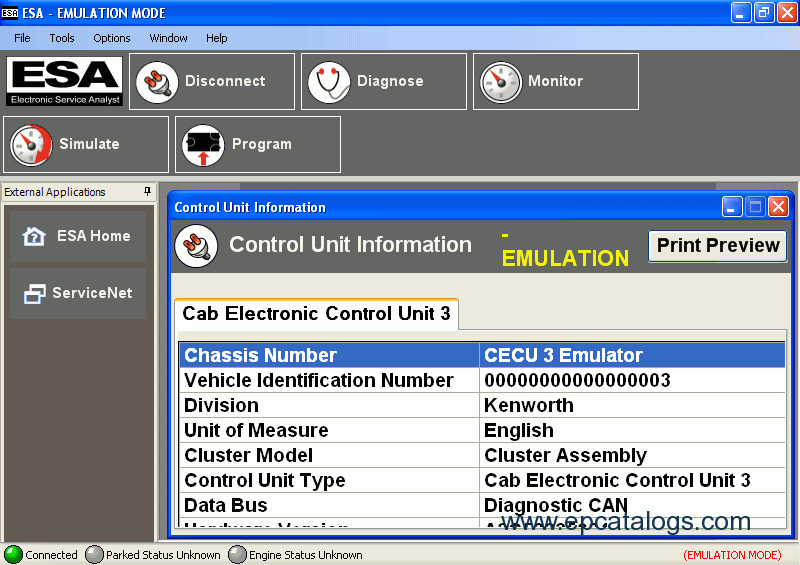 PACCAR ESA Electronic Service Analyst v5.1 NEW & Latest 2019 Version - Newest SW Flash files & Server Update And Programming Files