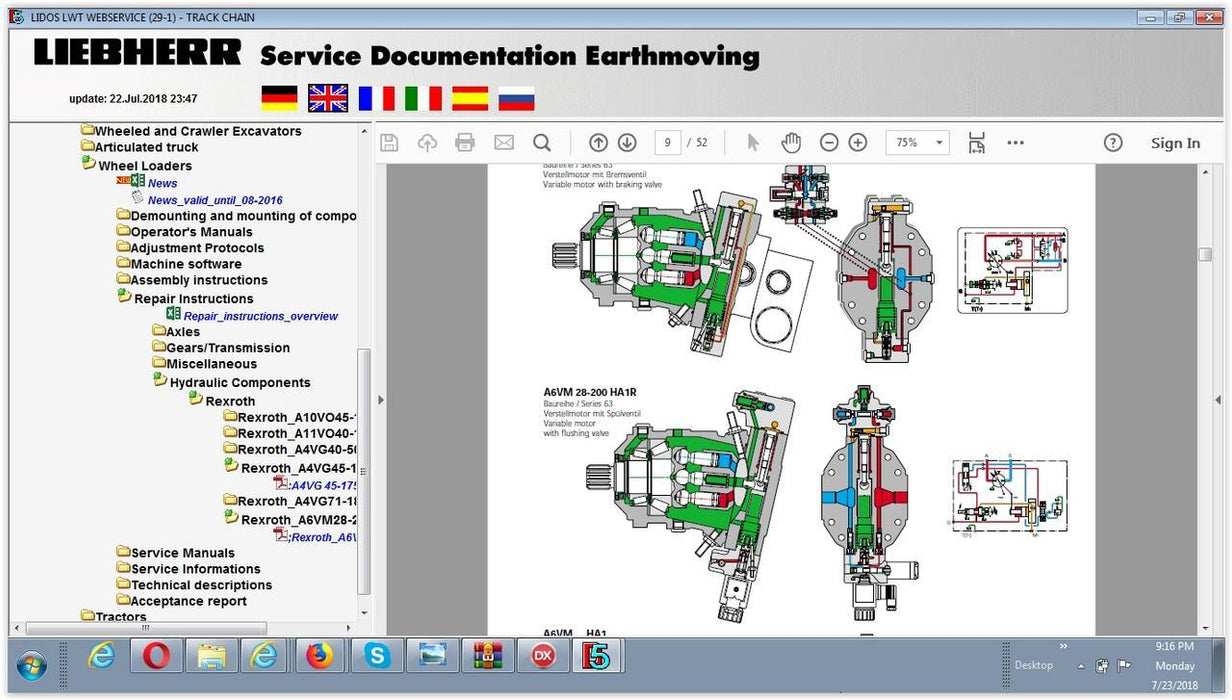 Liebherr Lidos Online EPC 07.2020 - Parts Catalog Manual For All Models Up & Include 2021