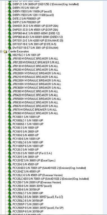 Komatsu Construction (EPC) Parts Manual Software All Models & Serials Up To 2016