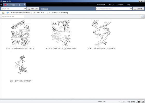 Isuzu Commercial Vehicle North American Trucks EPC Parts Catalogs Latest 2021