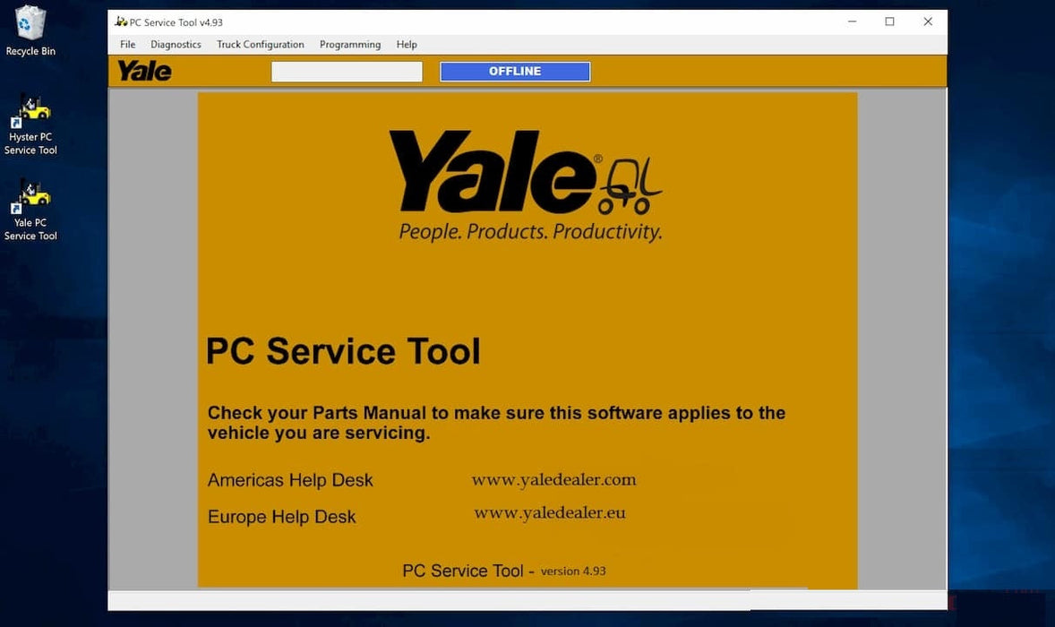 Yale Hyster Forklifts PC Service Tool v 4.99 Diagnostic And Programming Software Latest 2022