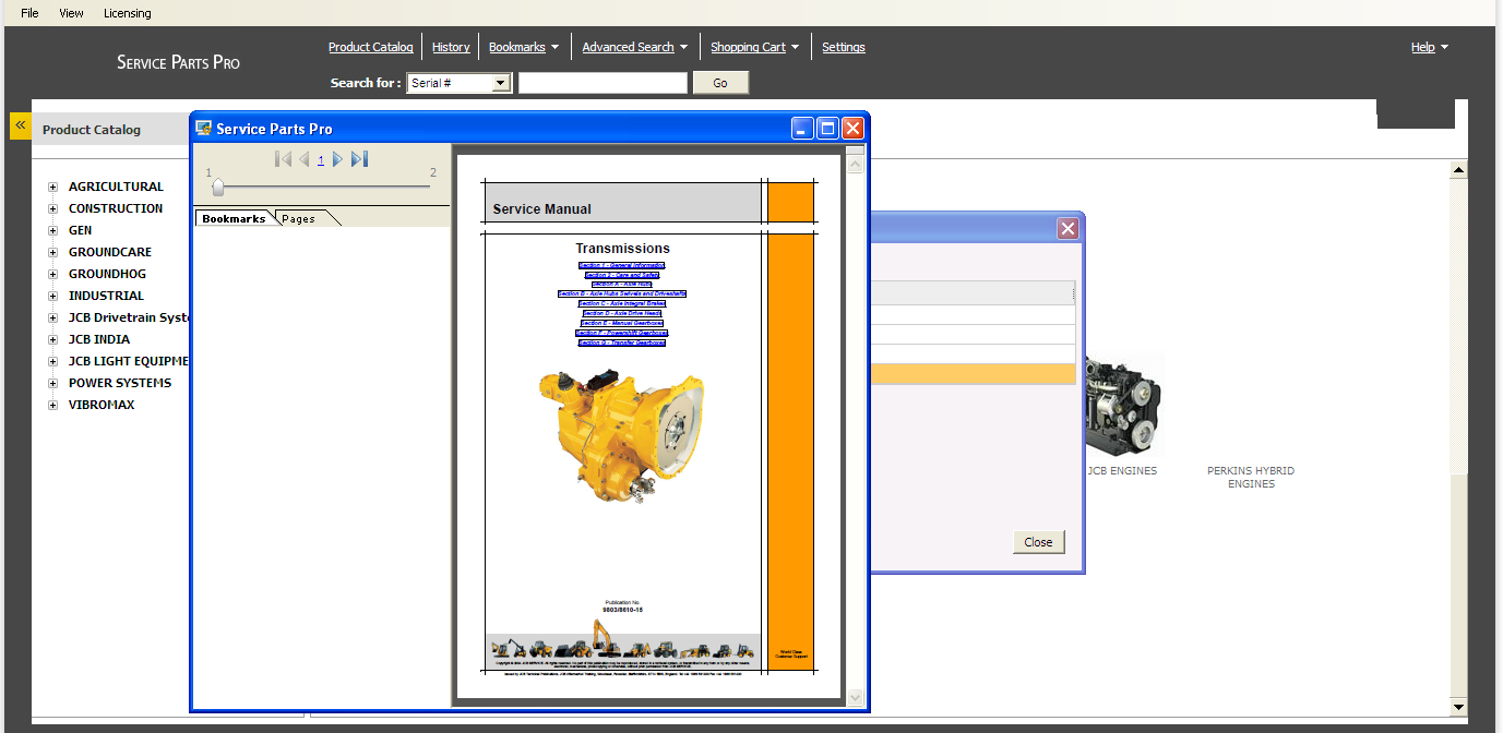 Jcb SPP 1.18.0001 + Service Manuals All Models & S\N Untill 2016 -  EPC Software DVD-2 License Included !