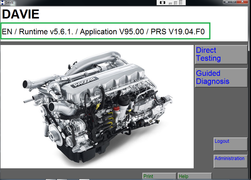 DAF / PACCAR VCI VCI 2 Interface & Davie Software KIT - Diagnostic Adapter- Include Latest Davie 3 - Windows 10 Supported !!