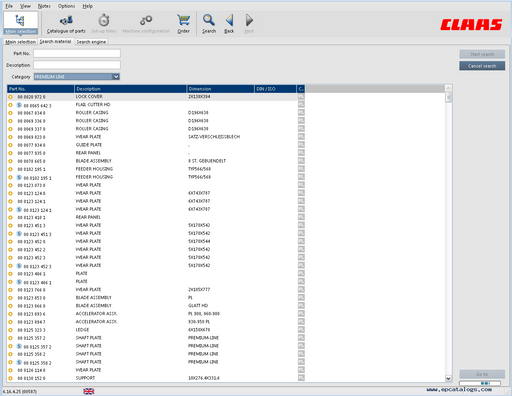 CLAAS Parts Doc 2.2 Agricultural EPC Parts Books Latest 08\2021