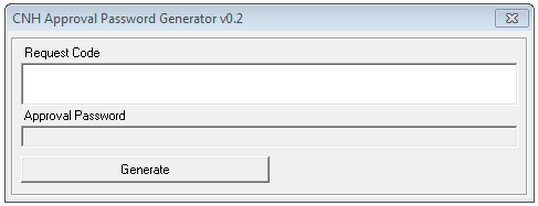 CNH APPROVAL PASSWORD GENERATOR v2 - For New Holland Case IH And More !