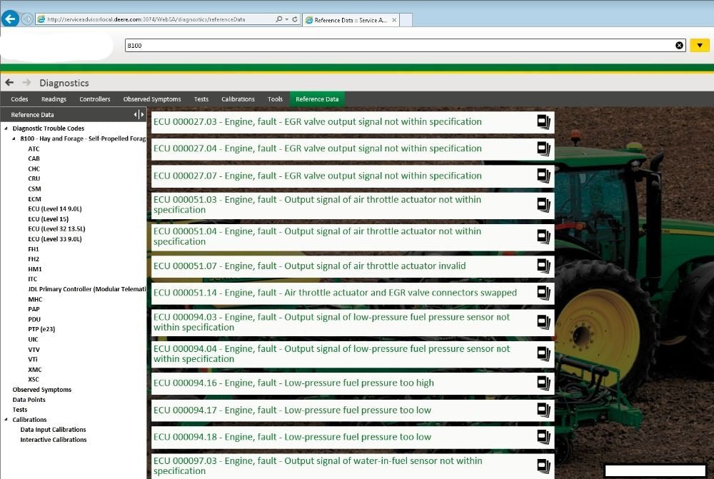 John Deer Service Advisor 5.3.210 CF & AG And Turf ALL DataBase Up To 2023 - All Models All Serials Service Info Manuals & Diagnostics