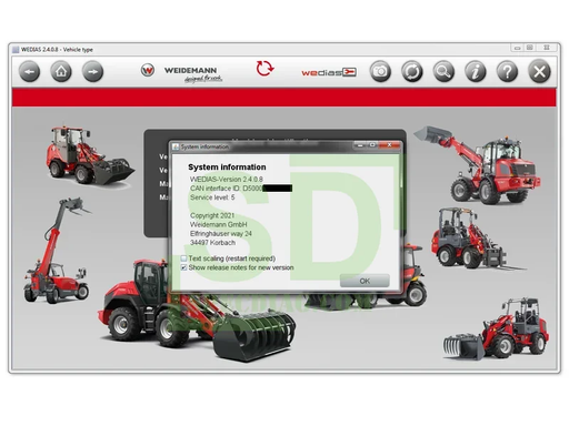 WEIDEMANN DIAGNOSTIC Software WEDIAS 2.4 For All Wheel Loaders & Telehandlers 2024