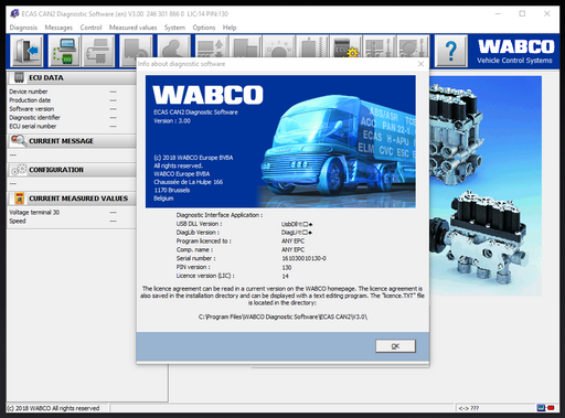 MERITOR WABCO TOOLBOX 13.4 &  ECAS CAN2 V3.00 - ABS And Hydraulic Power Brake (HPB) Diagnostics Software Latest 2022