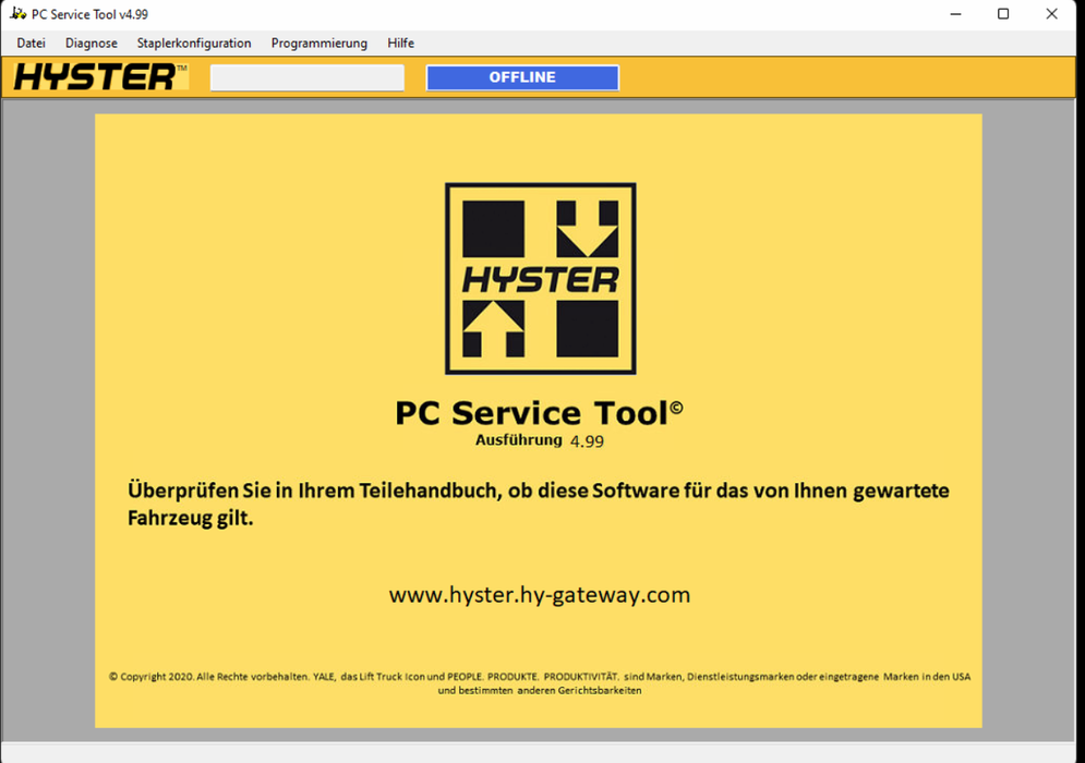 Yale Hyster Forklifts PC Service Tool v 4.99 Diagnostic Kit - Ifak CAN USB Interface  & Latest Software 2022