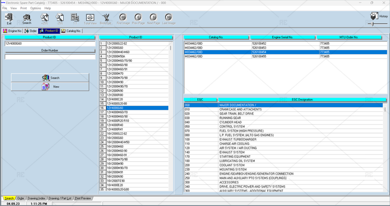 MTU ETK 2.0 Electronic MTU Spare Parts Catalog