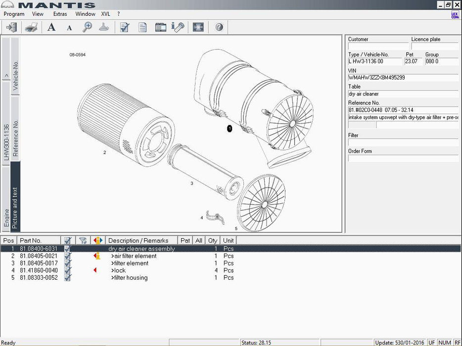 MAN Mantis 2019 EPC Electronic Parts Catalog - All Models Covered Up To 2019