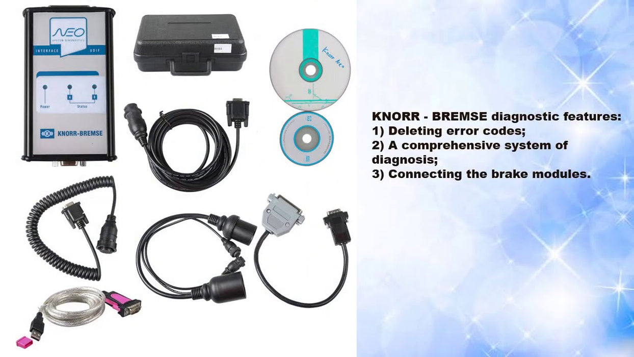 KNORR-BREMSE DIAGNOSTIC KIT (UDIF) Complete Diagnostic Kit Include Latest Software Pack 2021