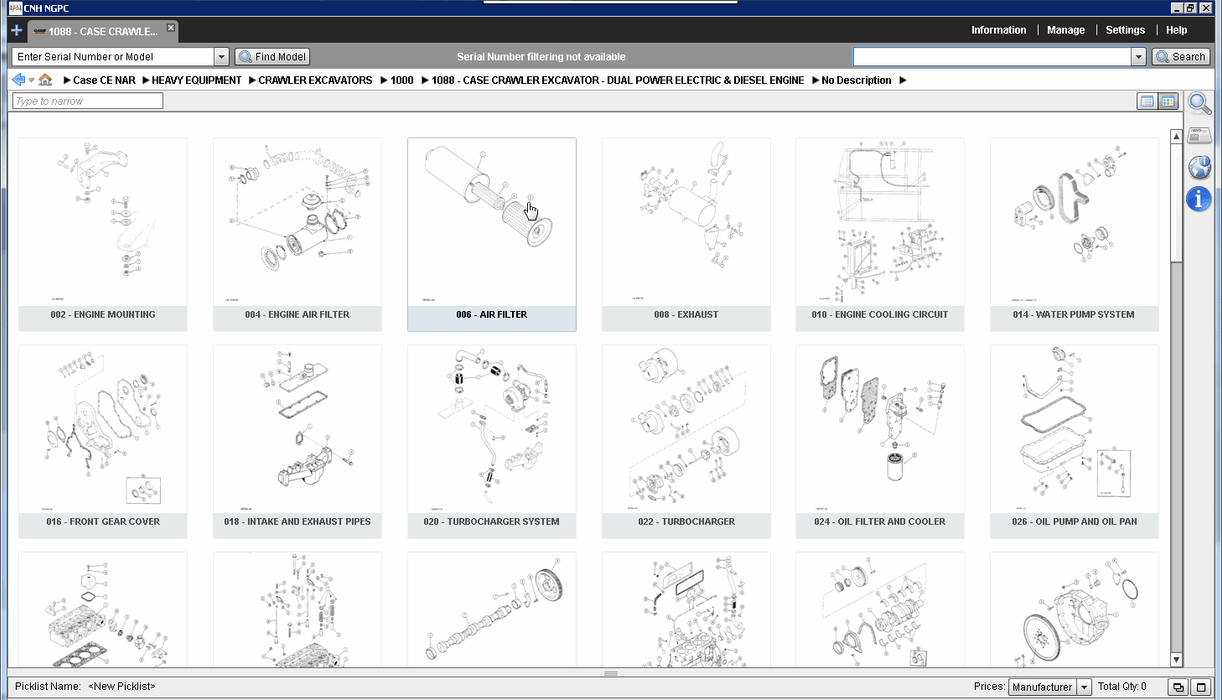 Case Next Generation CE Europe 2015 EPC -All Models & Serials Up To 2015 Parts Manuals