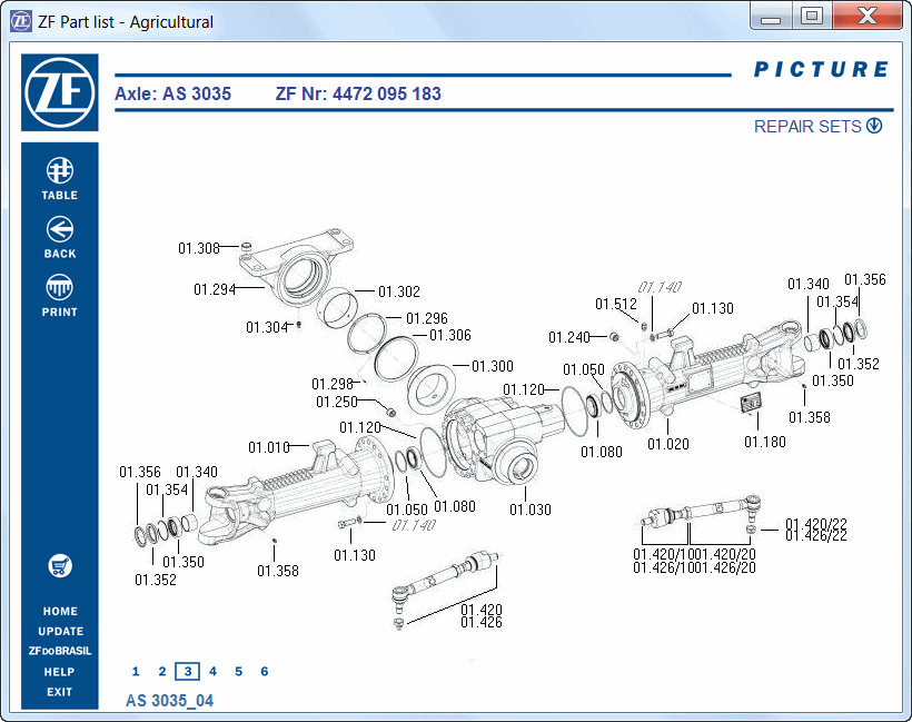 ZF EPC Agriculture All Models Parts Catalogs [2024.03]