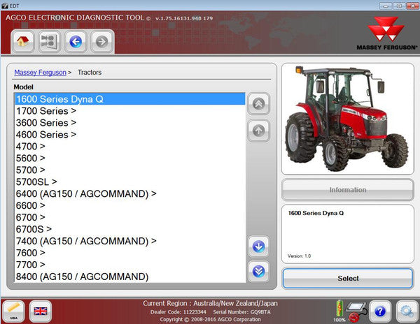 AGCO \ FENDT \ Massey Ferguson - Genuine DIAGNOSTIC KIT (CANUSB) - With CF-54 Laptop & Electronic Diagnostic Tool (EDT) 2024