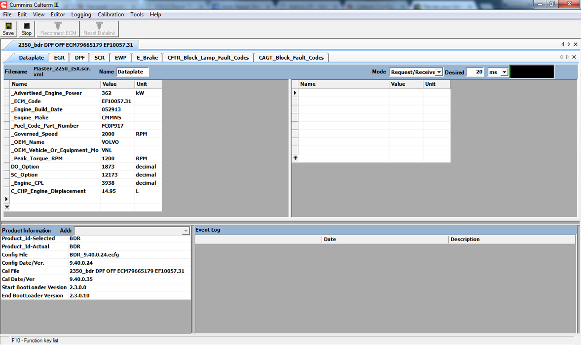 BDO ISL9 CM2350 FULL DPF DEF  EGR SCR DELETE - Caltterm Template Flash File With  Screen & Cal files