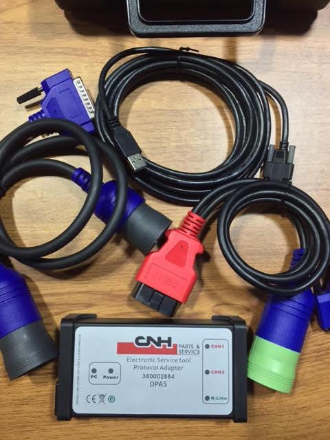 CASE / STEYR / KOBE-LCO - CNH Est DPA 5 Diagnostic Kit Diesel Engine Electronic Service Tool Adapter 380002884-Include CNH 9.11 Engineering Software 2024