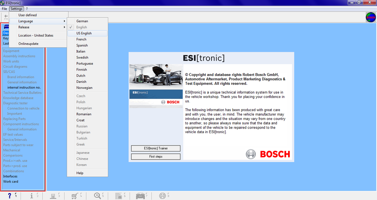 Bosch ESI Tronic 01/2016 Cars EPC Include Archive Data And Activator