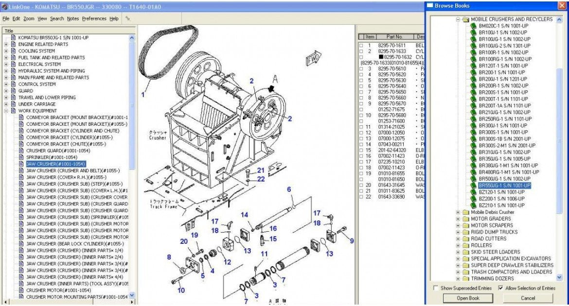 Komatsu Construction (EPC) Parts Manual Software All Models & Serials Up To 2016