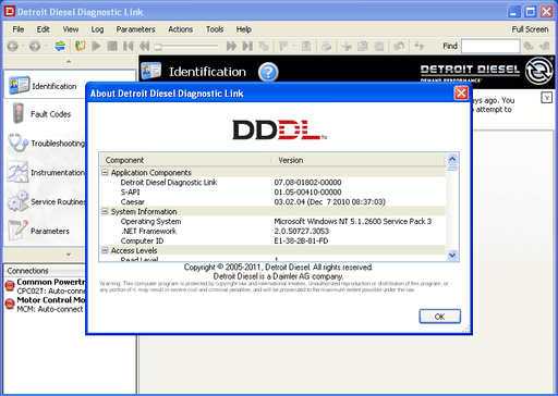 Detroit Diesel Diagnostic Link (DDDL 7.11 \ 6.50) For 2006 And Older Models - Full Online Installation Service included !