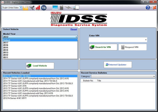 Isuzu Diagnostic Service System IDSS II 02/2017 Include G-IDSS & E-IDSS For Global Support- Full Online Installation And Support